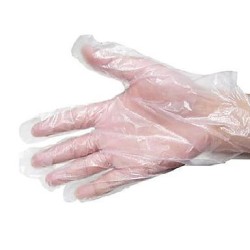 100 Guantes Desechables Plástico Polietileno