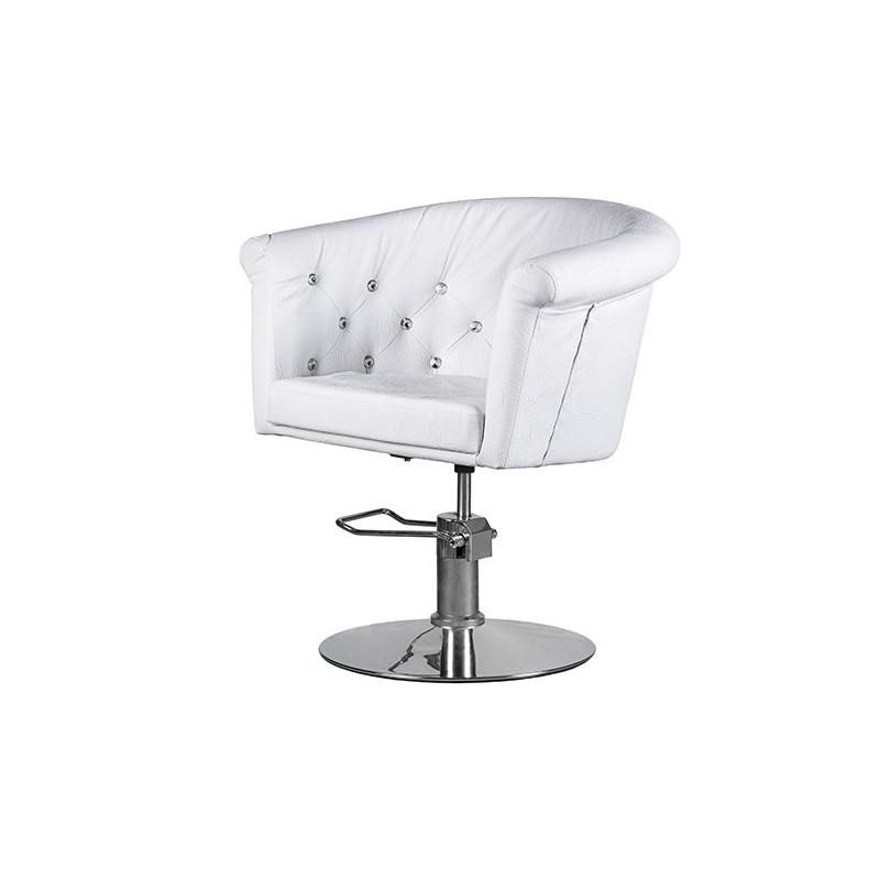 Silla Peluqueria Scala Blanco Brillantes