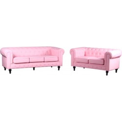 Sillon Chester Rosa 3 Plazas