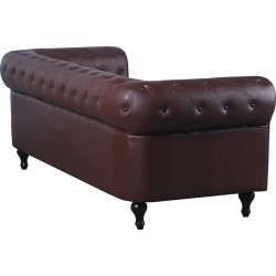 Sillon Chester Marron 3 Plazas