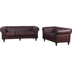 Sillon Chester Marron 3 Plazas