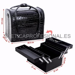 Bolso Maletin Negro Serpiente