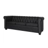 Sillon Chester Negro 3 Plazas