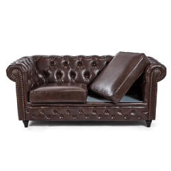 Sillon Sofa Espera Chester Dock Marron Vintage