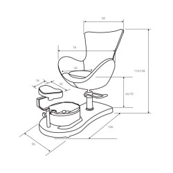 Sillon Pedicura con Bañera Finly