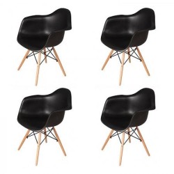 Pack 4 Sillones Eiffel Negros