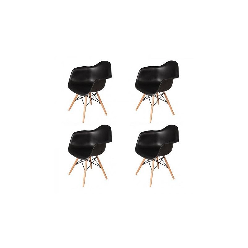 Pack 4 Sillones Eiffel Negros