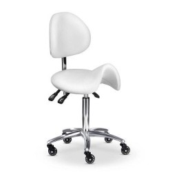 Taburete con Respaldo Rolf Asiento Montura Blanco