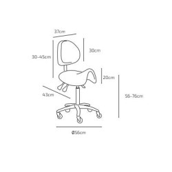 Taburete con Respaldo Rolf Asiento Montura Blanco