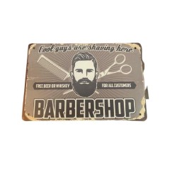 Placa Decoracion Barberia 4  (30 x 20 cm )