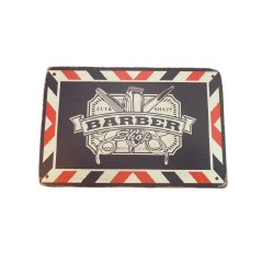 Placa Decoracion Barberia 10  (30 x 20 cm )