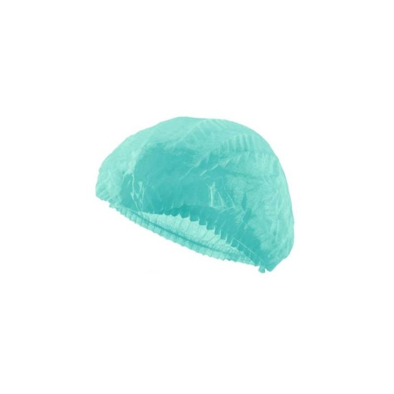 100 Gorros Desechable Acordeón Plegado Verde