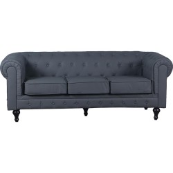 Sillon Chester Gris 3 Plazas