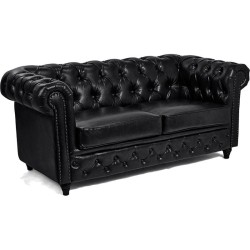 Sillon Sofa Espera Chester Dock Negro Vintage