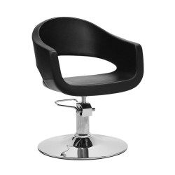 Silla Peluqueria Gala Negra Base Cromada