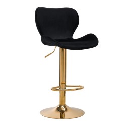 Taburete con Respaldo Negro Kid Gold