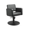 Silla Peluqueria Class R Negra con Base Redonda Negra