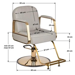 Silla Peluqueria Oxford Beige Gold