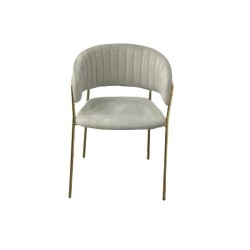 Silla Terciopelo Clasica Blanca