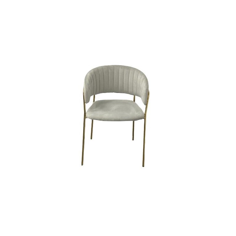 Silla Terciopelo Clasica Blanca