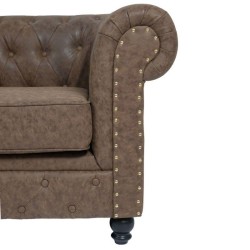 Sofa Chester Dos Plazas Repose Marron