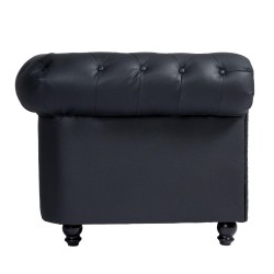 Sofa Chester Dos Plazas Repose Negro