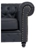 Sofa Chester Dos Plazas Repose Negro