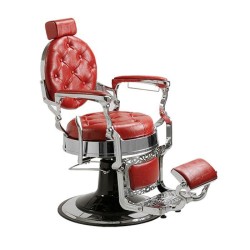 Sillon Barbero Majestic Silver Rojo